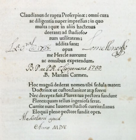 Printed Latin text on a book page.