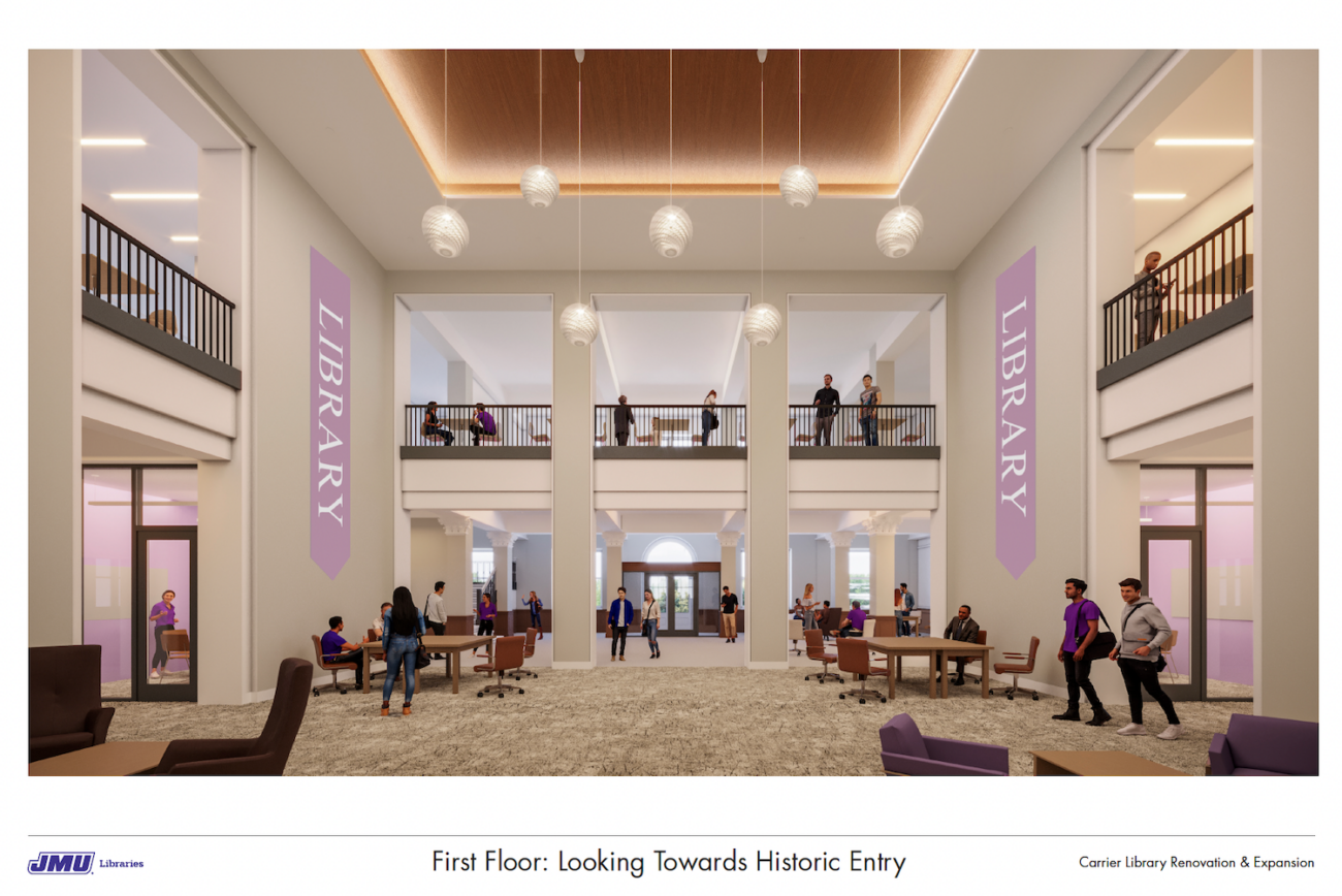 Renderings of the Future Carrier Library JMU Libraries