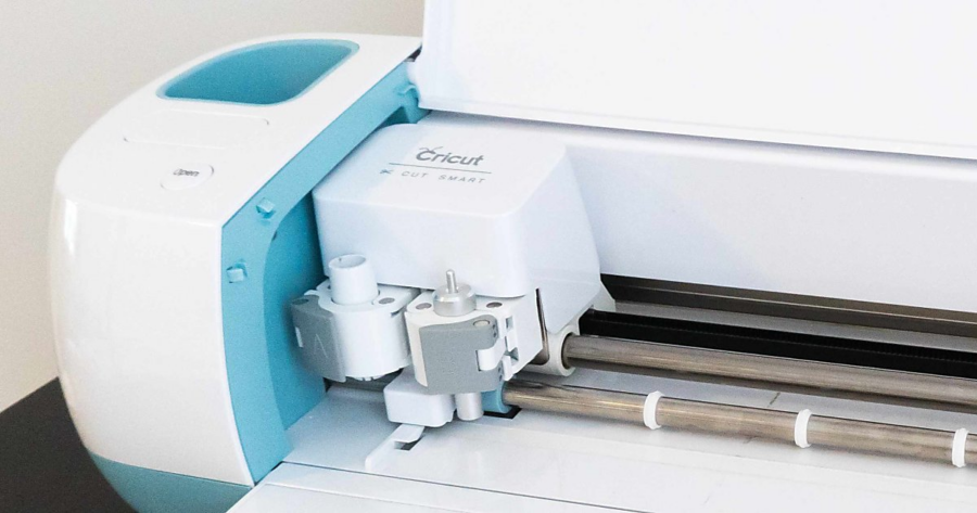 Detail of Cricut Maker cutting mechanism.