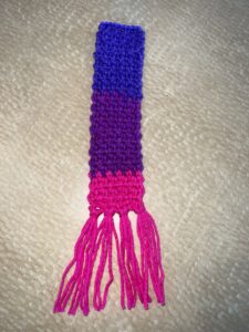a crochet bookmark