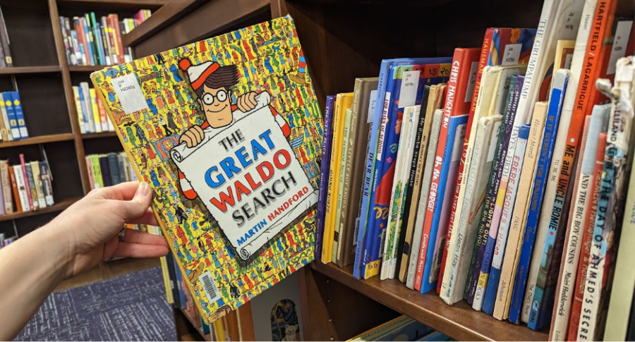 photo of shelf of children's books
