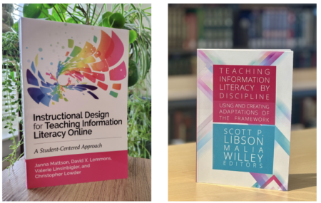 a photo of the two books described the story that this image accompanies