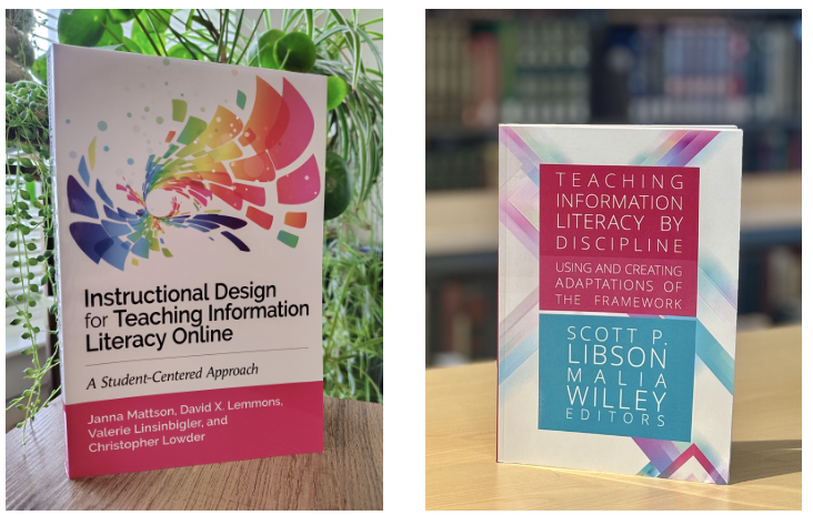 a photo of the two books described the story that this image accompanies