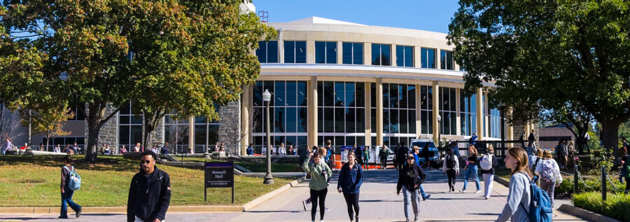 photo of the new entrance to carrier library facing d-hall