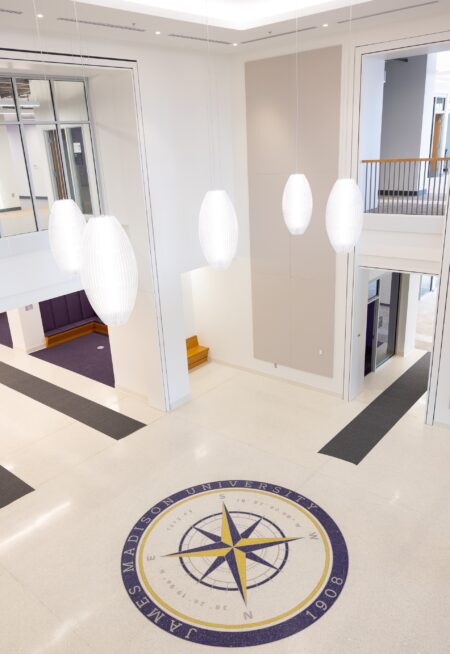 The largest of the three compass roses as construction was wrapping up in March 2026.