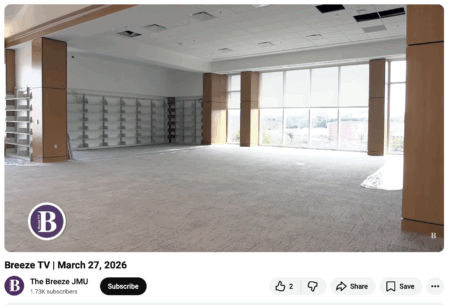 screenshot of the breeze tv's episode on youtube showing the interior of carrier library