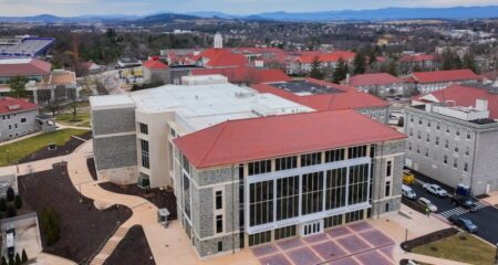 aerial photo of carrier library