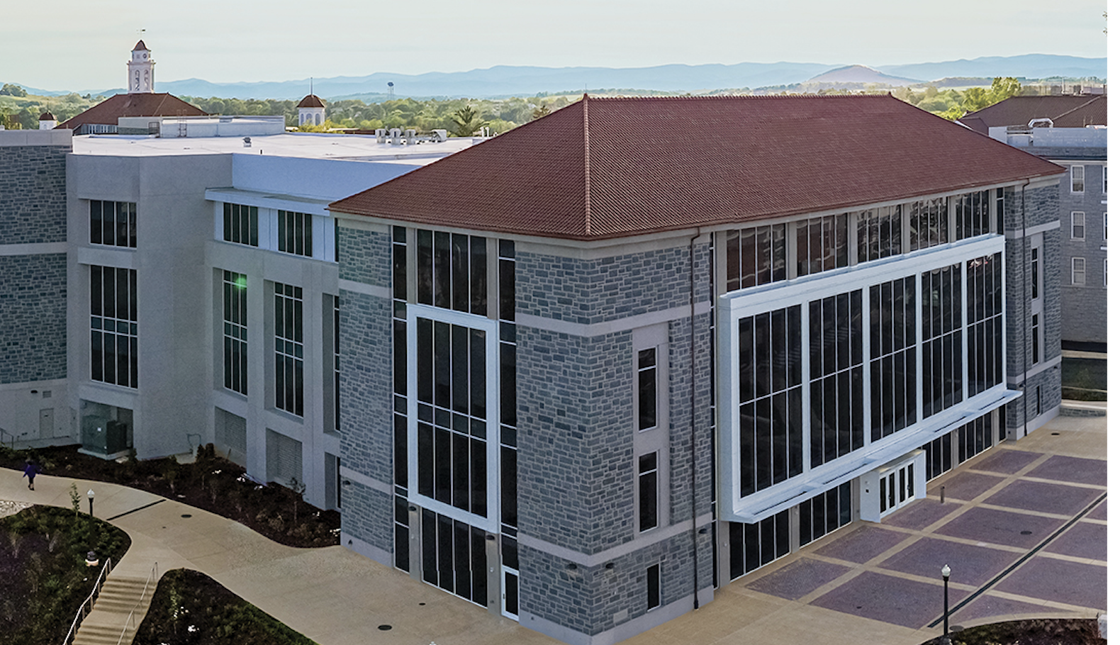 aerial photo of carrier library