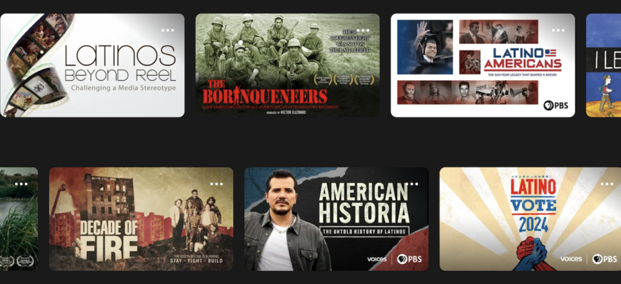 a screenshot of Kanopy's Hispanic Americans film collection